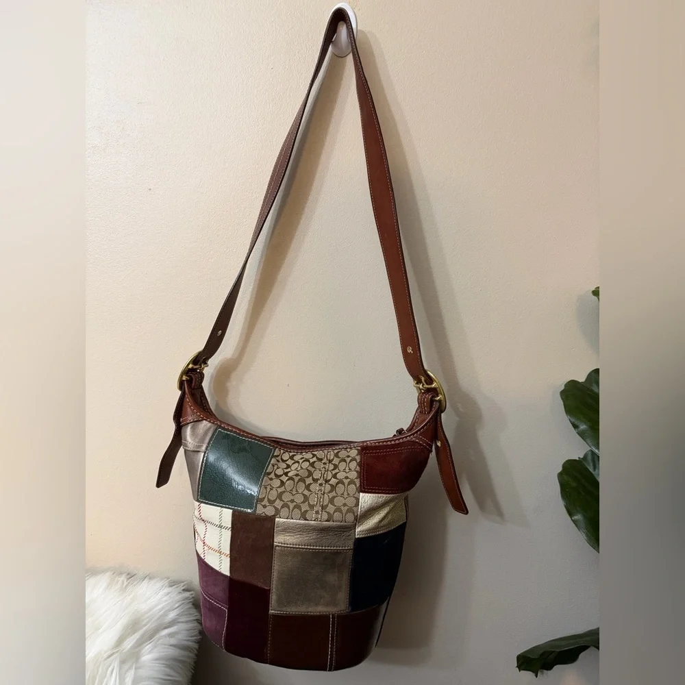 Vintage Coach Bleecker Holiday Patchwork Duffle bag#11356